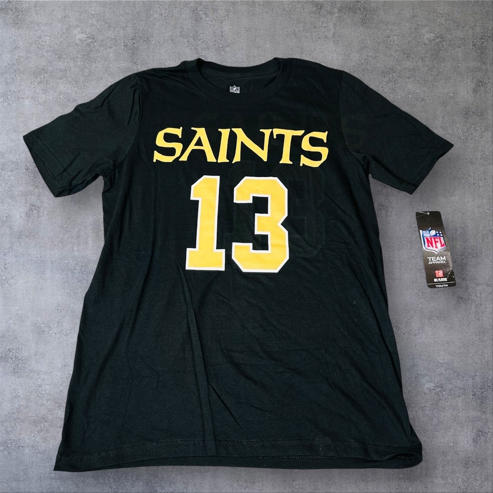 NWT New Orleans Saints T-Shirt Youth M 10/12 Black Michael Thomas #13 Youth NFL‎